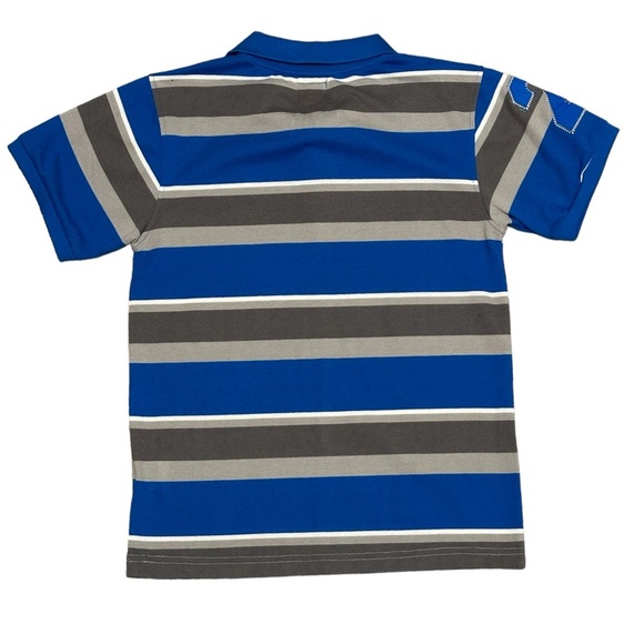 Boys Beverly Hills Polo Club Large 12 - 14 Youth Top Tee Stripes Blue Gray NWOT - Picture 2 of 6